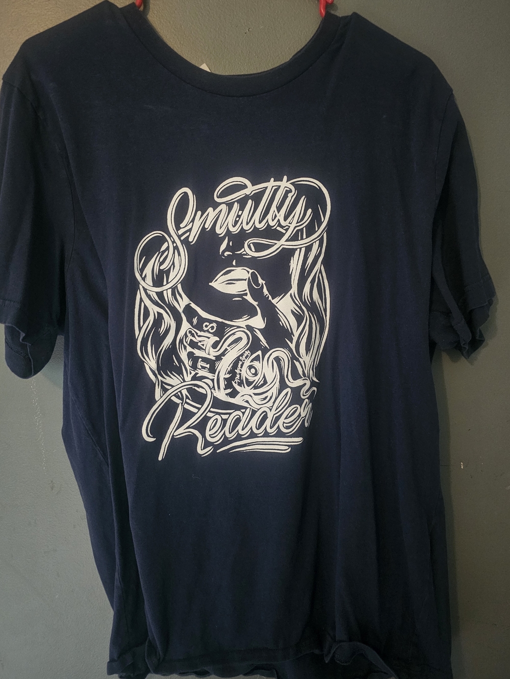 Bella Canvas Navy Short Sleeve Tee with White Graphic
